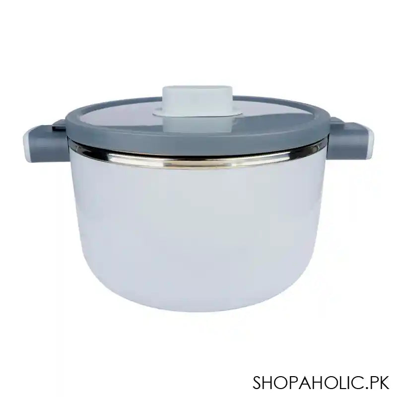 Happy Ware Forte Warmer Pot With Twist-Lock Lid, 3.5 Liter Capacity, 11.6in x 8.7in x 6.5in, Grey, SU-648 - Main Image