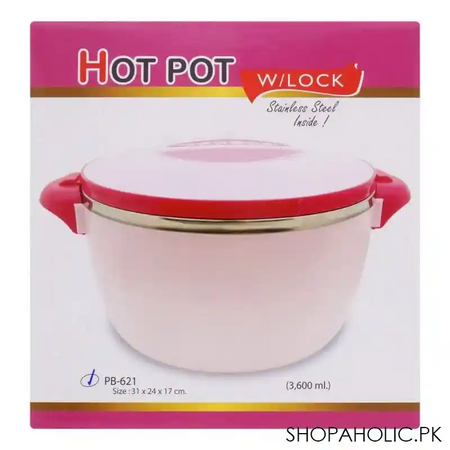 happy ware hot pot with lock, 31x24x17cm, 3600ml, silver, su 621 image5