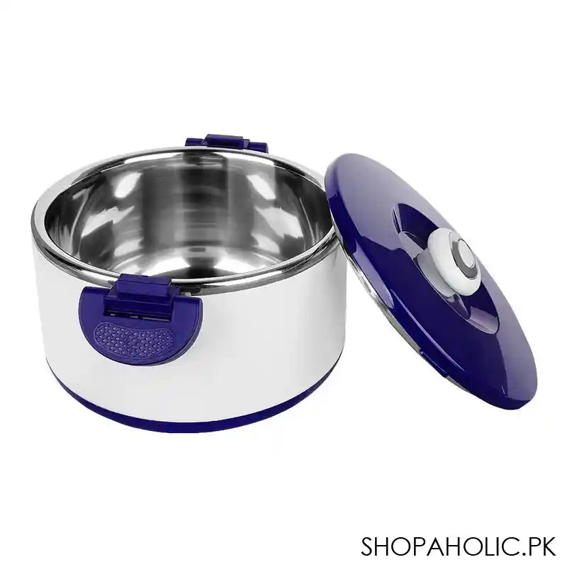 Happy Ware Hot Pot With Lockable LID, 2.5 Liter Capacity, Stainless Steel Inside, 7.5in x 10.2in x 5.1in, Blue, SU-644 - Image 5