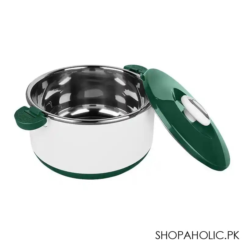 Happy Ware Hot Pot With Lockable LID, 5 Liter Capacity, Stainless Steel Inside, 10in x 13in x 6.7in, Green, SU-645 - Image 4