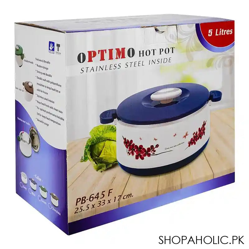 Happy Ware Hot Pot With Lockable LID, 5 Liter Capacity, Stainless Steel Inside, 10in x 13in x 6.7in, Green, SU-645 - Image 3