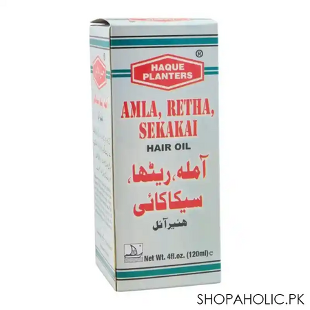 haque planters amla reetha sekakai hair oil, 125ml image2