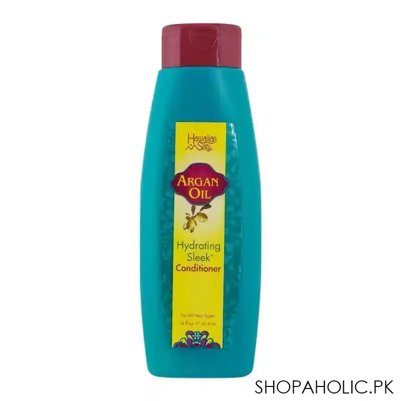 hawaiian silky argan oil hydrating sleek conditioner, 414ml main image