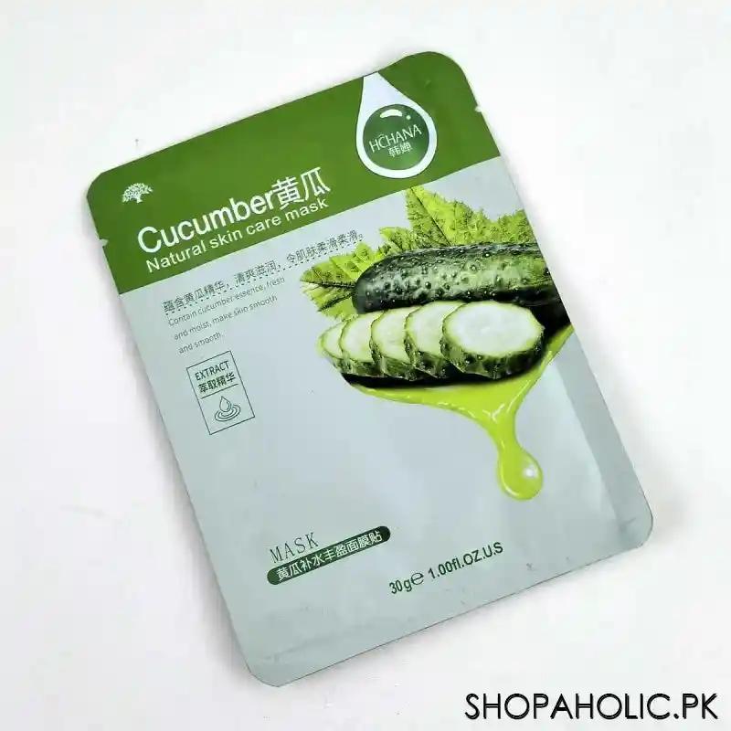 hchana cucumber natural skin care face mask main image