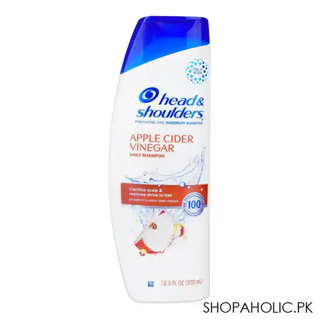 Head & Shoulder Apple Cider Vinegar Anti-Dandruff Shampoo, Active Ingredient Pyrithione Zinc, 370ml - Main Image