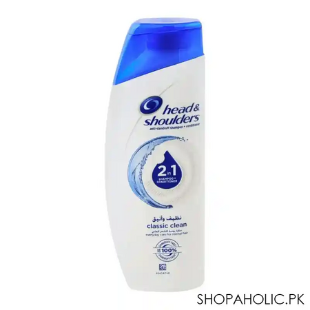 head & shoulders 2 in 1 classic clean anti dandruff shampoo + conditioner, 190ml main image