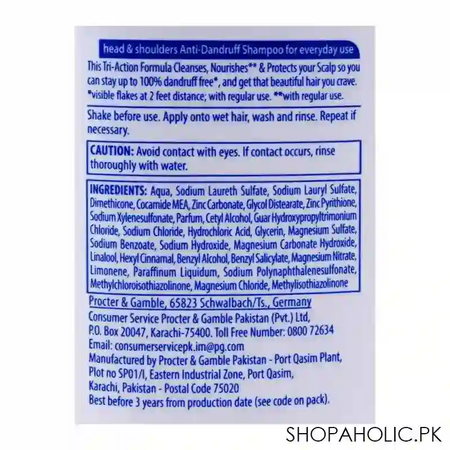 head & shoulders smooth & silky anti dandruff shampoo, 360ml image3
