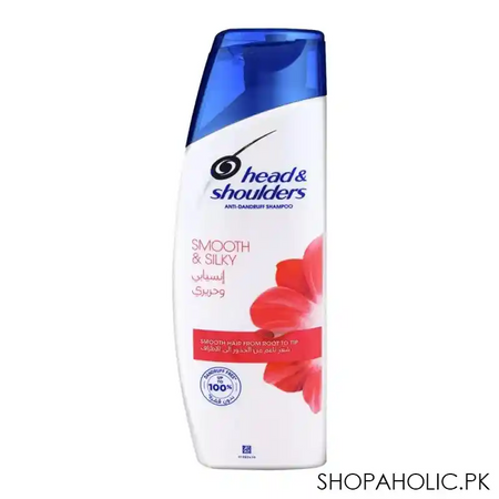 head & shoulders smooth & silky anti dandruff shampoo, 360ml main image