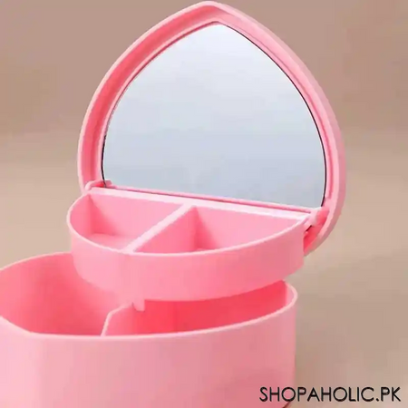 heart shaped jewelry storage box with mirror image4