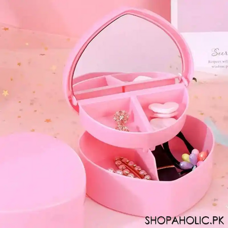 heart shaped jewelry storage box with mirror image6
