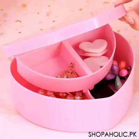heart shaped jewelry storage box with mirror image8