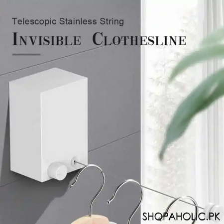 heavy duty stainless steel wall mounted telescopic string invisible clothesline main image