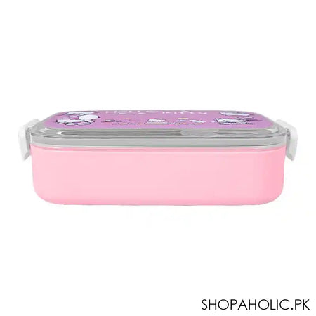 Hello Kitty Plastic Lunch Box, Pink, 6.5in (H) x 3.3in (W) x 1.8in (D), Tq29-3 - Image 4