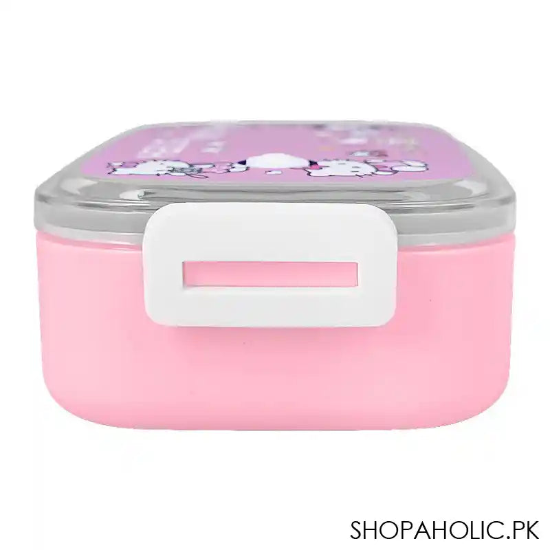 Hello Kitty Plastic Lunch Box, Pink, 6.5in (H) x 3.3in (W) x 1.8in (D), Tq29-3 - Image 3