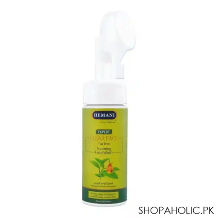 hemani expert clear face tea tree foaming face wash, 150ml main image