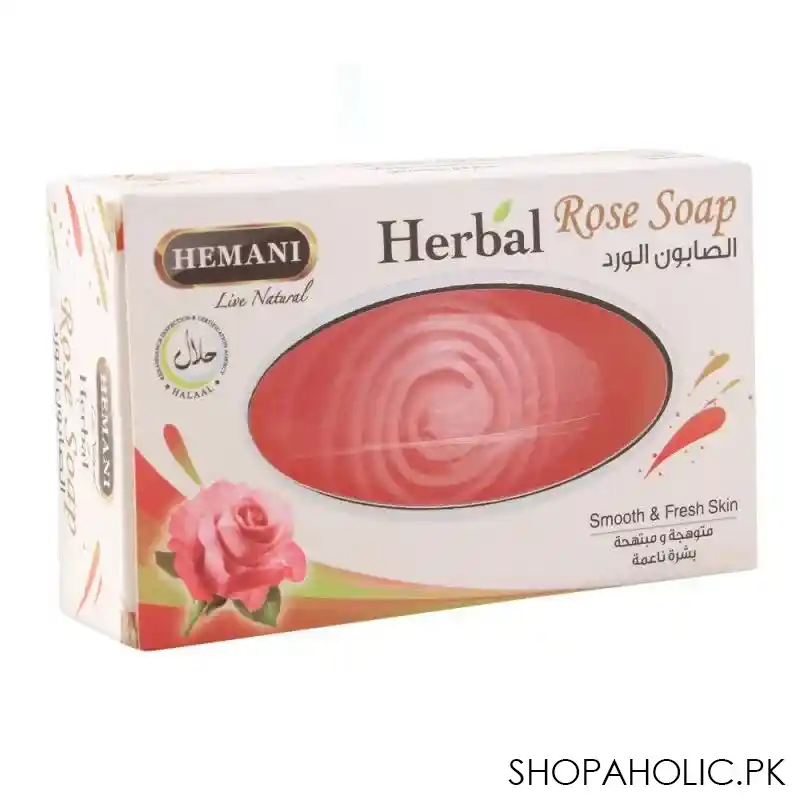 Hemani Herbal Rose Soap, 100g - Main Image