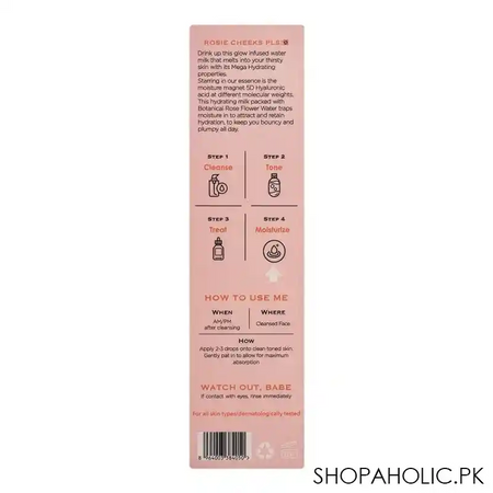 her beauty skin drink mega hydrating rose essence 2 in 1 toner + moisturizer, 120ml image3