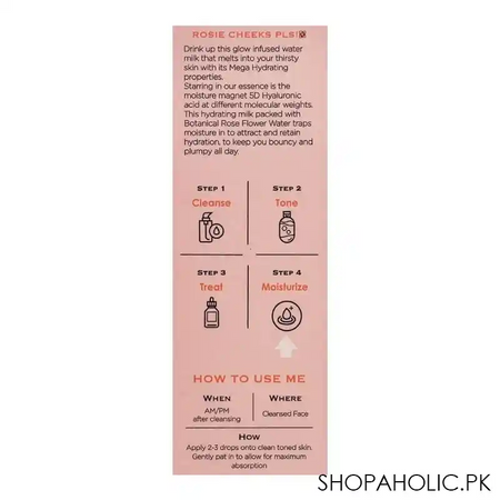 her beauty skin drink mega hydrating rose essence 2 in 1 toner + moisturizer, 120ml image4