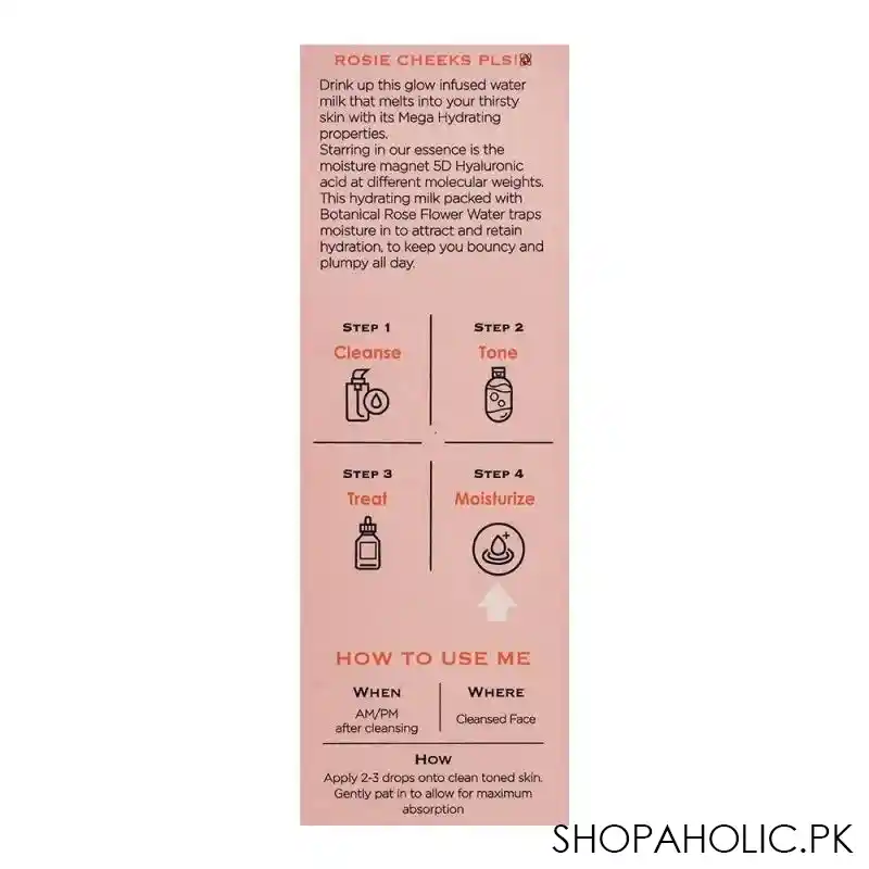 her beauty skin drink mega hydrating rose essence 2 in 1 toner + moisturizer, 120ml image4