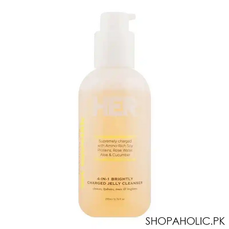 her beauty soy smoothie 4 in 1 brightly charged jelly cleanser, 200ml main image