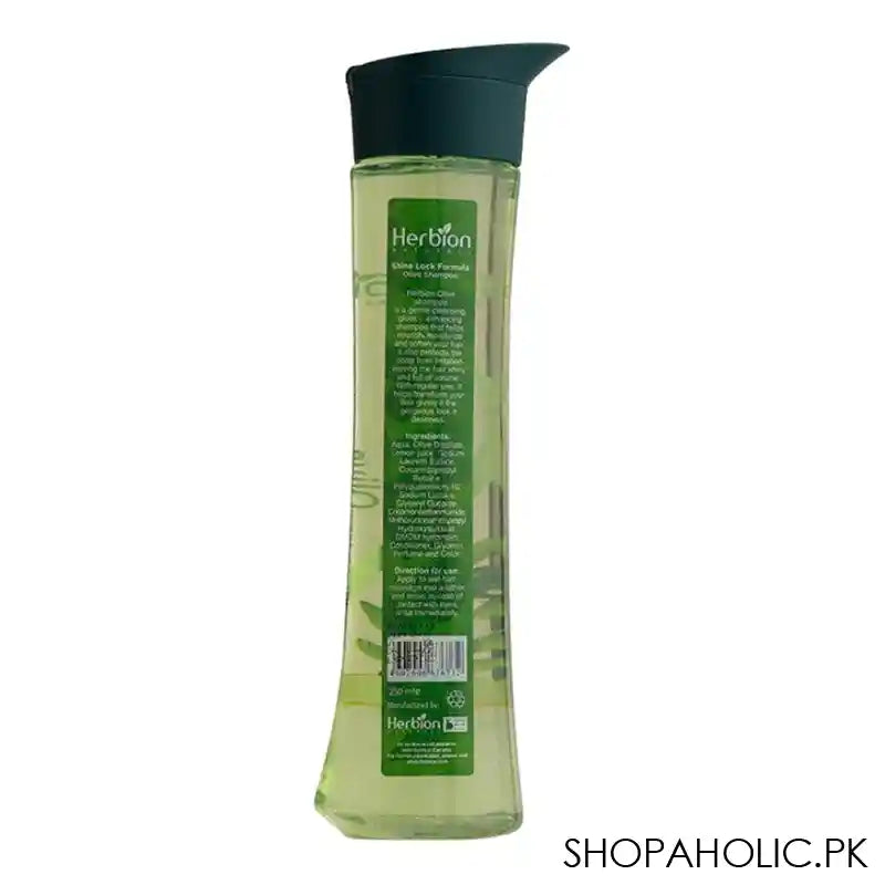Herbion Naturals Shine Lock Formula Olive Shampoo, For All Hair Types, 250ml - Image 2