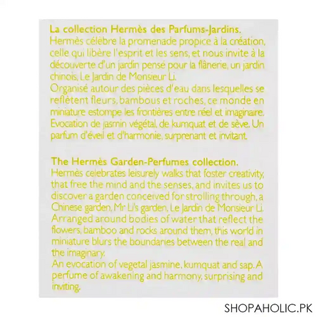 hermes le jardin de monsieur li eau de toilette, for men & women, 100ml image3