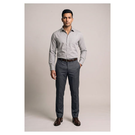 Basix Men's Signature Shirt, Double Grey, Ds-023 - Image 2
