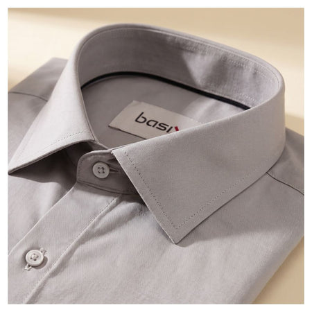 Basix Men's Signature Shirt, Double Grey, Ds-023 - Image 4