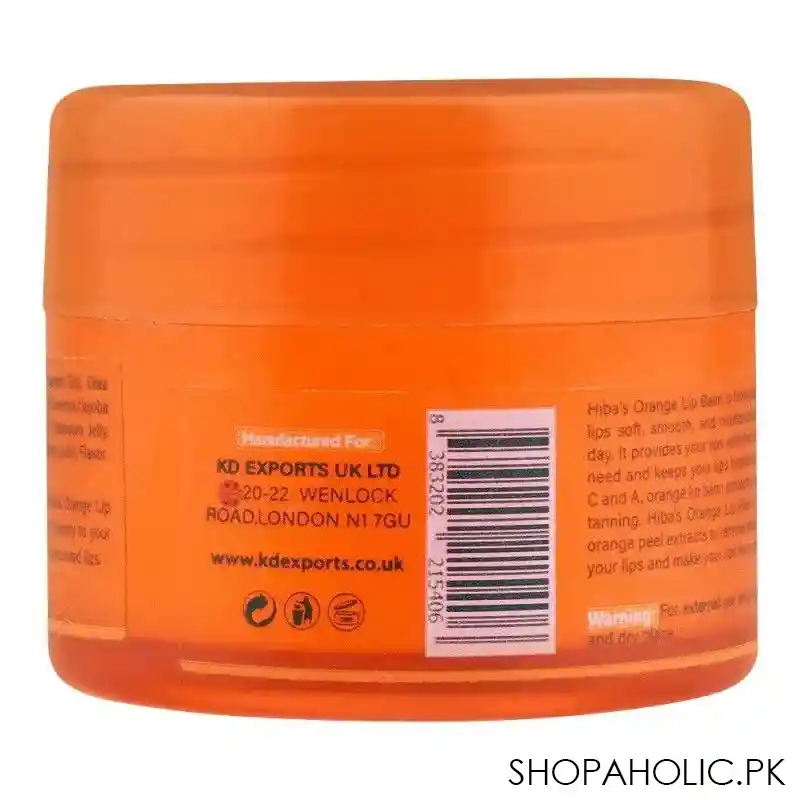 hiba pack orange lip balm, best for cracked lips, 15ml image2