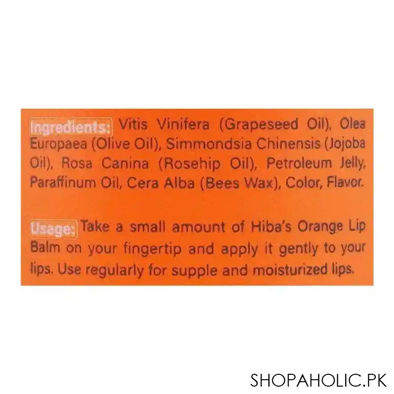 hiba pack orange lip balm, best for cracked lips, 15ml image3