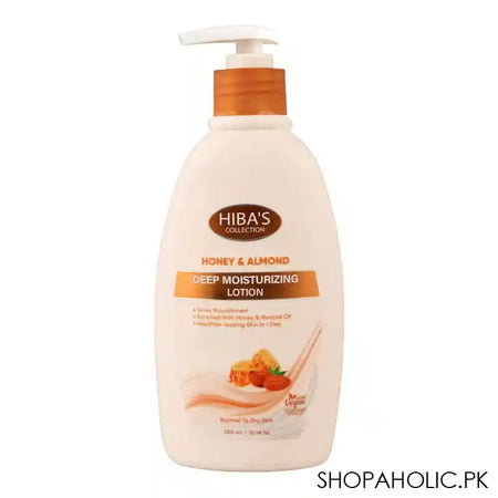 Hiba's Collection Honey & Almond Deep Moisturizing Lotion, Normal To Dry Skin, 300ml - Main Image