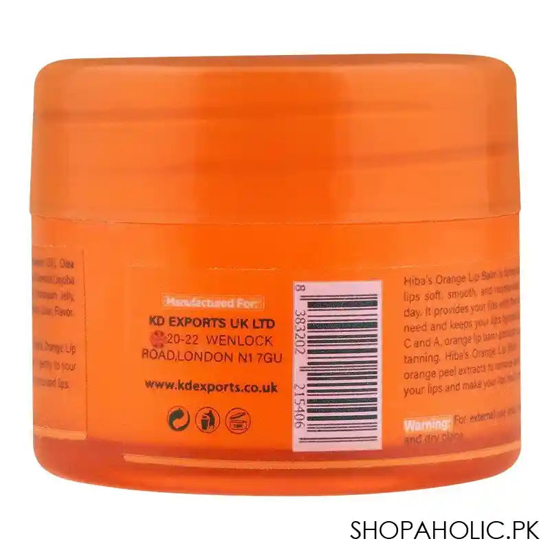 Hiba's Collection Orange Lip Balm, Best For Cracked Lips, 15ml - Image 3
