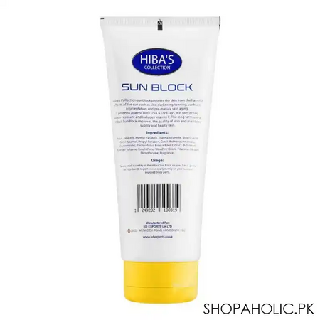 hiba's collection brightening lotion sun block spf 50+, 150ml image2
