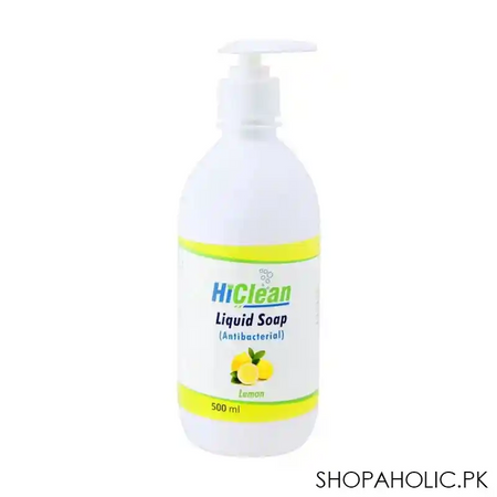 hiclean lemon antibacterial liquid soap, 500ml main image