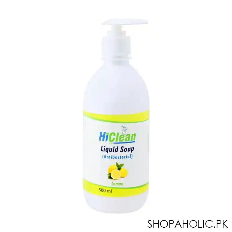 hiclean lemon antibacterial liquid soap, 500ml main image
