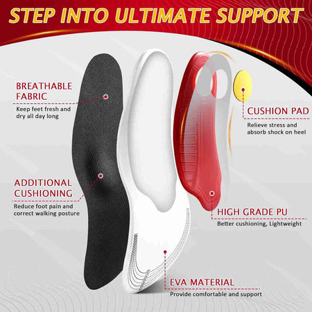 High Arch Support Orthotic Insole for Flat Feet