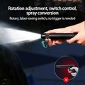 High-Pressure Metal Brass Adjustable Nozzle Water Spray Gun for Car Wash and Home Gardening Tool