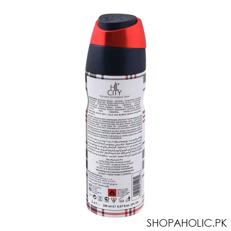 hil city spirits men deodorant body spray, 200ml image2