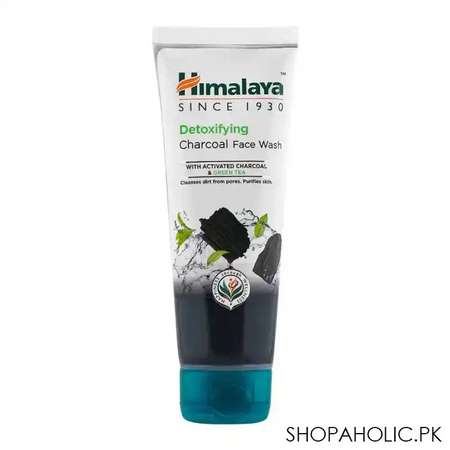 himalaya detoxifying charcoal & green tea face wash, 100ml main image