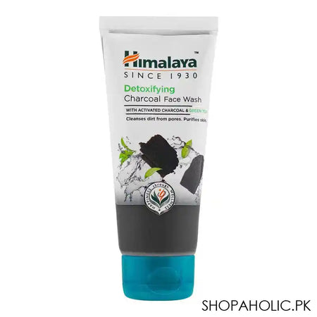 Himalaya Detoxifying Charcoal & Green Tea Face Wash, Clean Dirt From Pores & Purifies Skin, 50ml - Main Image