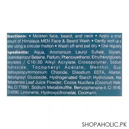 himalaya men face & beard wash, 80ml image3