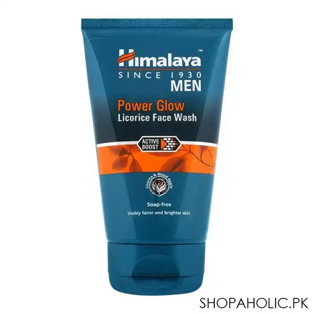 himalaya men power glow licorice face wash, 100ml main image