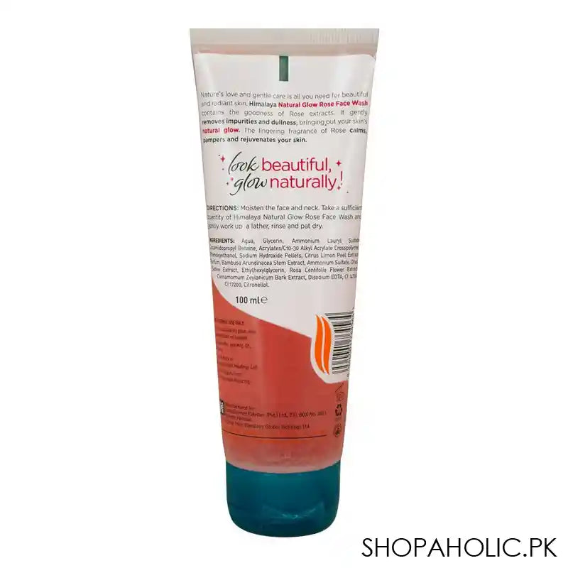 Himalaya Natural Glow Rose Face Wash, 100ml - Image 3