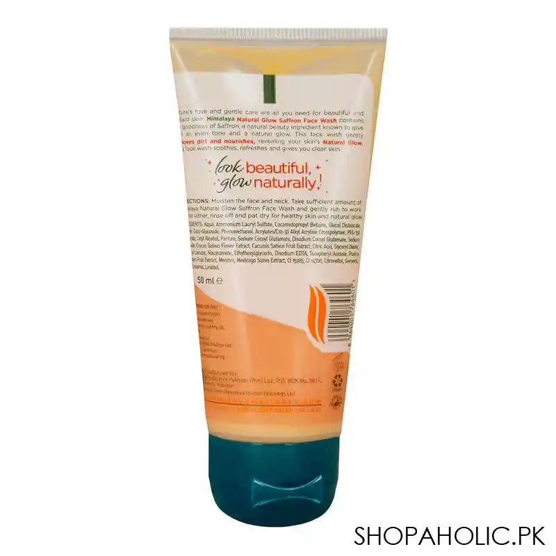 Himalaya Natural Glow Saffron Face Wash, 50ml - Image 2