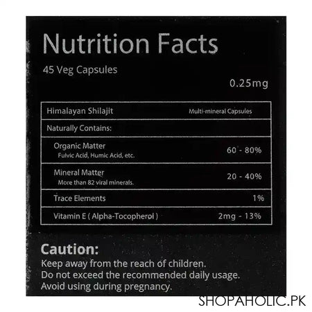 Himalayan Shilajit Multi Mineral, 45 Veg Capsules - Image 2