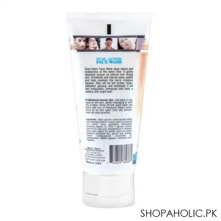 hollywood style dual action face wash, cucumber & citrus, 150ml image2