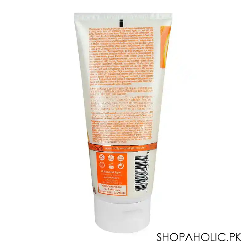 Hollywood Style Facial Cleanser With Orange, Aloe Vera & Tea Tree Cleanser, For All Skin Types, 150ml - Image 2