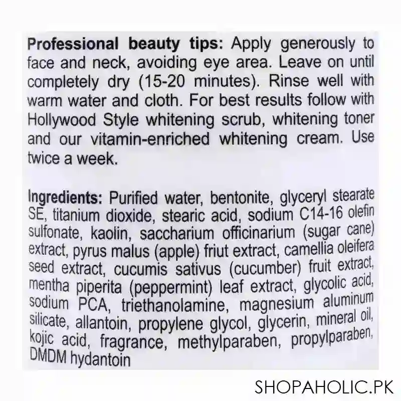 hollywood style facial whitening mud mask 150ml image3
