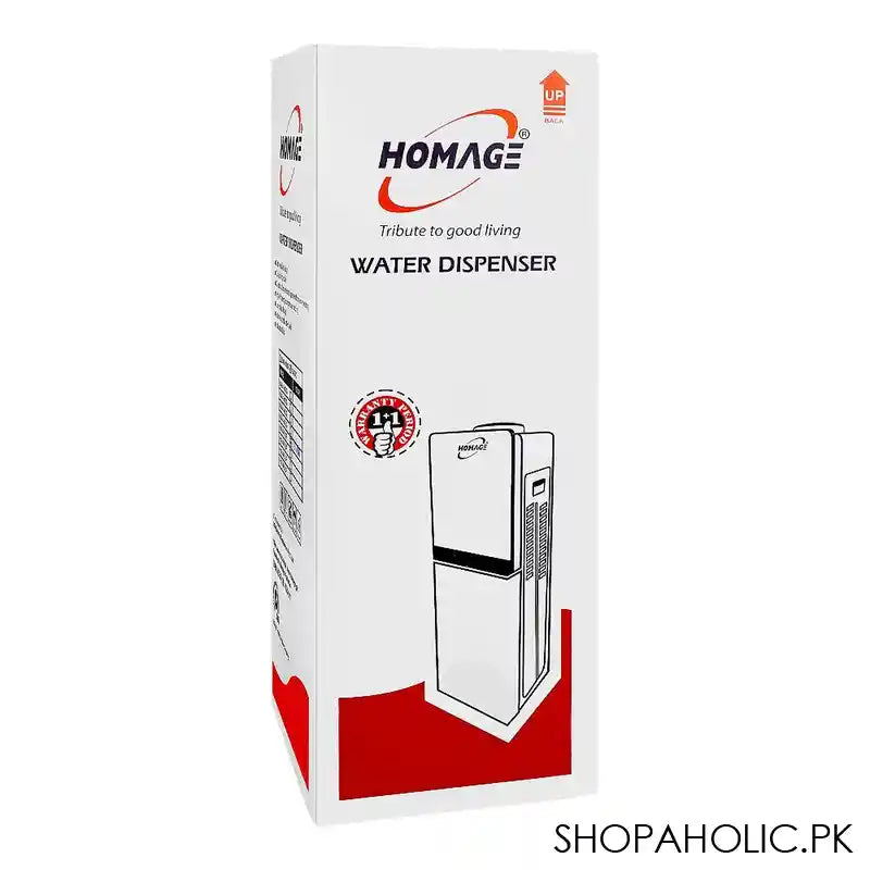 Homage Water Dispenser With Refrigerator Cabinet, Black, HWD-49332 - Image 3