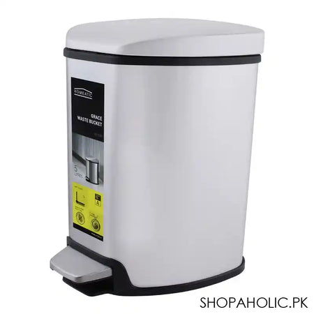 Homeatic Grace Pedal Bin, Soft Close, 5 Liters, Silver, EK-9209-5 - Main Image